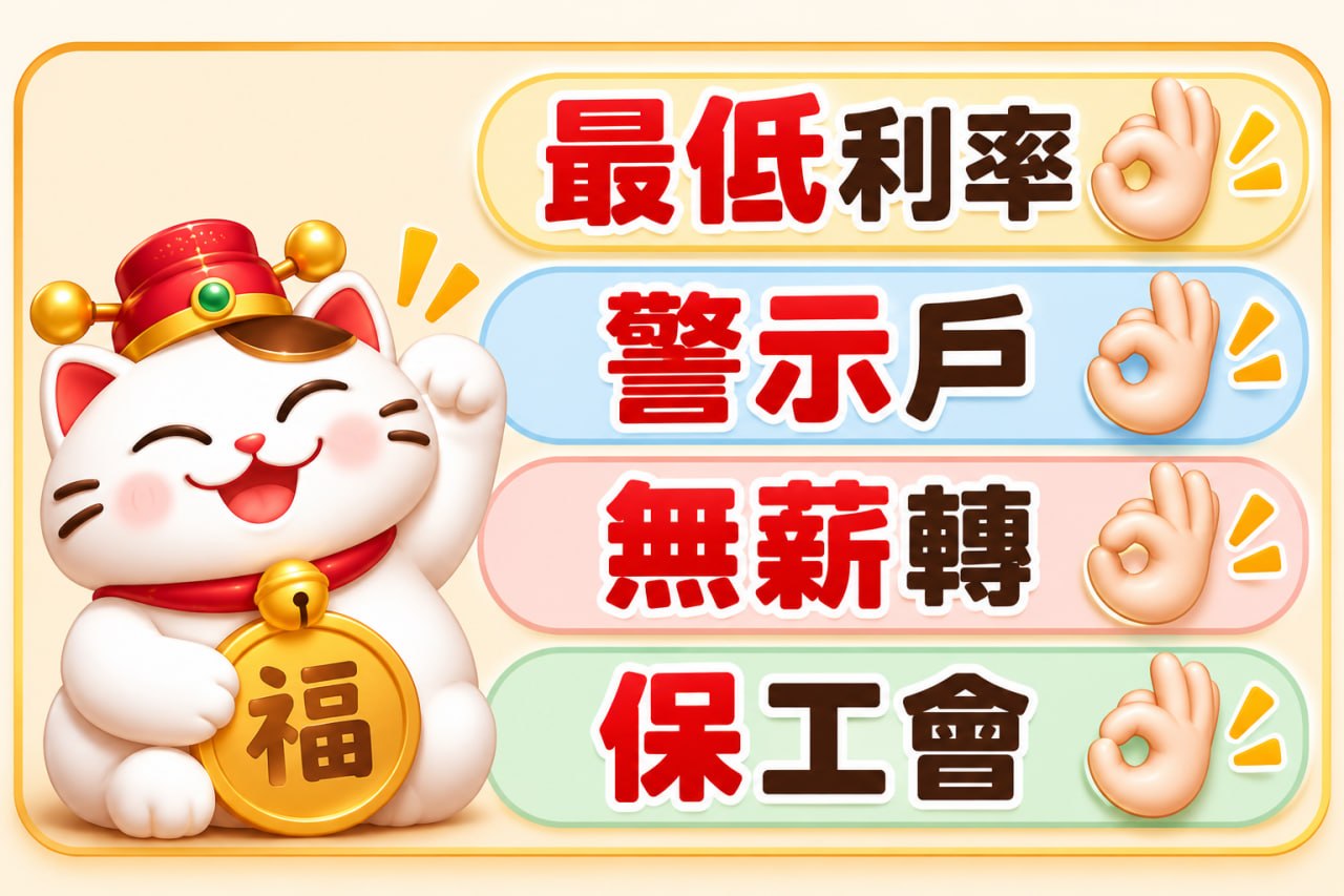 最低利率、警示戶、無薪轉、保工會